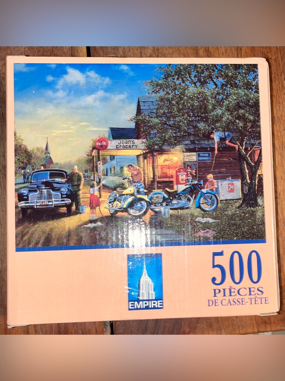 500-Piece Jigsaw Puzzle in Peach, Blue and Green